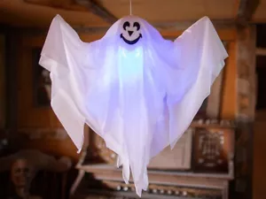 Hanging Light Up Ghost Decor Halloween Prop Yard Decor Indoor Outdoor Haunted - Picture 1 of 2