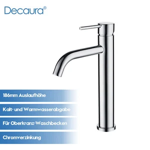 Grifo de baño cromado Decaura grifo de lavabo de baño para lavabo sobre encimera - Imagen 1 de 12