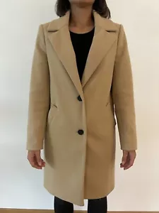 Mantel Damen beige Gr. 34 River Island Übergangsjacke camel Jacke Wollmantel - Bild 1 von 7