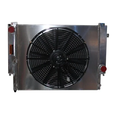 Radiador + cubierta del ventilador compatible con BMW 325i 328i 323i Z3 1992-2001 SPAWON aluminio MT Foto 1 de 4