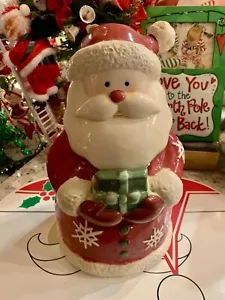 Vintage Mid Century Modern Santa Claus Cookie Jar 12"T Handmade Ceramic Xmas - Picture 1 of 7