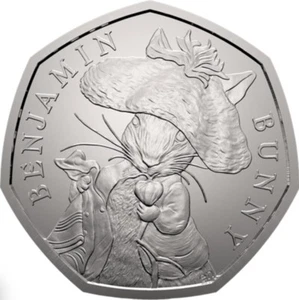 BRILLANT UNZIRKULIERT 2017 50 Pence BENJAMIN BUNNY Beatrix Potter Sammeln GRADE - Bild 1 von 2