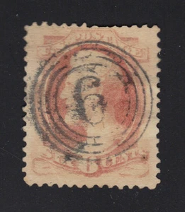 US #159 Used 6c Lincoln Bank Note - SOTN #6 Bullseye Bull's Eye Fancy Cancel - Picture 1 of 2