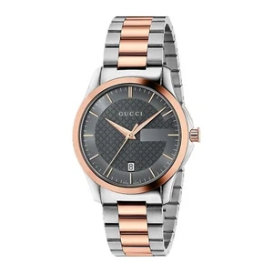 Gucci G-Timeless Gray Dial Two-Tone Stainless Steel Men's Watch - YA126446 - Picture 1 of 4