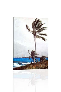 Palm Trees Nassau-Homer - CANVAS OR PRINT WALL ART - Picture 1 of 2