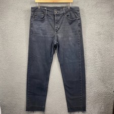 Rag & Bone Jeans Mens 38 Gray Fit 2 Slim Denim Pants Released Raw Hem distressed