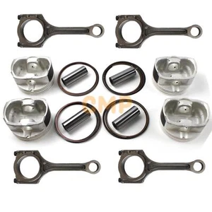 Engine Pistons & Ring Set / Connect Rod For Hyundai Santa Fe Kia Forte G4KE 2.4L - Picture 1 of 13