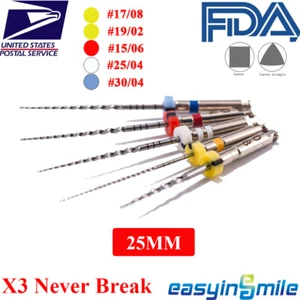 Archivos rotativos dentales X3 Endo archivos endodónticos de motor NITI puntas nunca se rompen 25 mm - Imagen 1 de 18