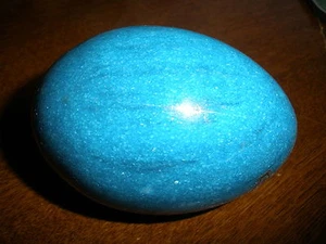 collector egg Easter beautiful blue sparkle made in Taiwan 3" - Picture 1 of 2
