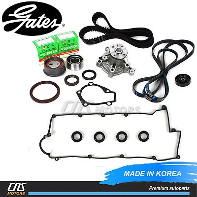 Gates HTD Timing Belt Kit Water Pump for 03-08 Elantra Tiburon Tucson 2.0L⭐⭐⭐⭐⭐ - Imagem 1 de 4