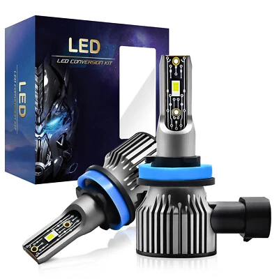 A6 H11 H8 H9 LED HEADLIGHTS CAR SPOTLIGHT DIRECT INSERTION FRONT HEADLAMPS 6500K Foto 1 de 4