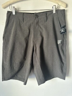 NEW Volcom Men's Kerosene Hybrid Chino Shorts Dark Gray Surf & Turf Size 30 - Image 1 of 4