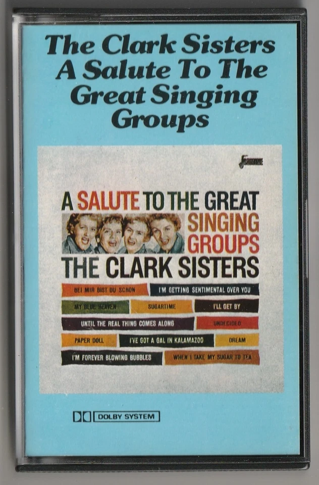 Clark Sisters 'A SALUTE TO THE GREAT SINGING GROUPS' Audio Cassette - UK Jasmine - Image 1 of 4