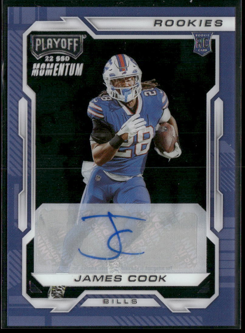 2022 Panini Chronicles #PMR-15 James Cook Playoff Momentum Rookies Autographs
