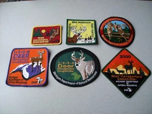 1995 - 2000 MICHIGAN SUCCESSFUL DNR DEER HUNTING PATCHES - BEAR - TURKEY -  - Picture 1 of 1