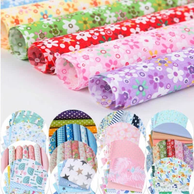 25*25cm Floral Printed Fabric Bundle Pure Cotton Patchwork Diy Sewing Quilting - Image 1 of 4