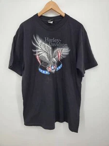 Camiseta para hombre Harley Davidson Black Eagle bandera americana de Jim Bailey talla XL - Imagen 1 de 3