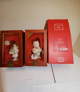 LENOX GROUP OF 3 ANNUAL SANTA CLAUS TREE ORNAMENTS #5027 - Picture 1 of 7