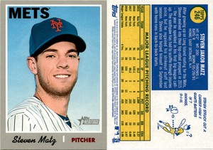 Steven Matz 2019 Topps Heritage Baseball Card 246  New York Mets