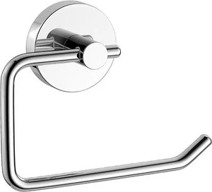 Toilet Roll Holder Wall Mounted Modern Chrome Round Toilet Tissue Accessory - Picture 1 of 5