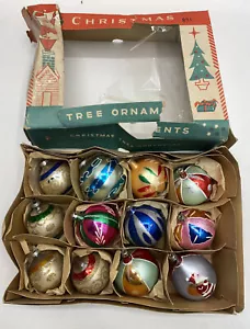 Ornamenti natalizi vintage in vetro mercurio Polonia tedesca. "Da 2-1/2"" a 3""" - Foto 1 di 7