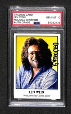 Len Wein "HULK #181 - 1st Wolverine" 1992 Eclipse Signed Auto Rookie Card PSA 10