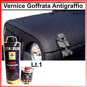 Vernice Antigraffio NERO Testurizzata Raggrinzante Goffrata Bicomponente raptor - Foto 1 di 7