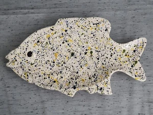 Vintage Hand Painted Fish Serving Plate Signed And Dated - Picture 1 of 10