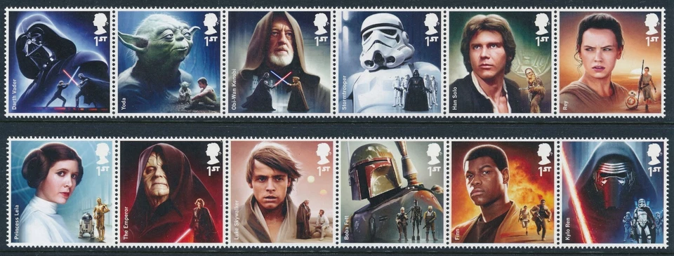 2015 GB STAR WARS SET OF 12 FINE MINT MNH SG3758-SG3769 - image 1 of 1