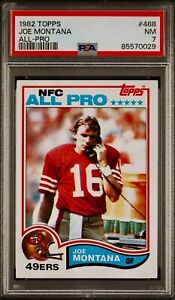 1982 Topps Football All-Pro Joe Montana #488 PSA 7 SF 49ers HOF MVP  *New Slab*