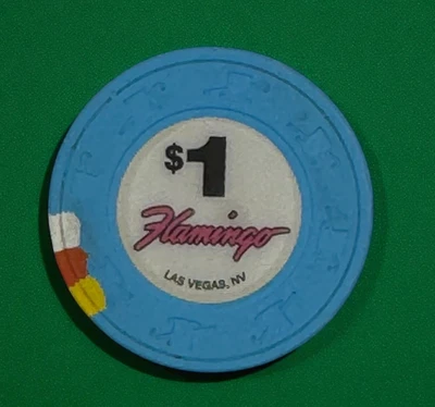 FLAMINGO HOTEL AND CASINO LAS VEGAS NEVADA $1 CASINO CHIP - Image 1 of 4