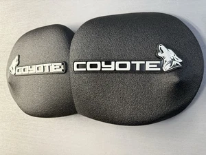 2015-2025 Ford Mustang Strut Tower Covers (Coyote Logo 2) Oxford White - Picture 1 of 15