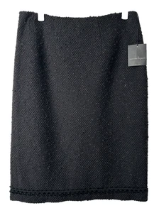 NEU Nanette Lepore Simplicity Damenrock 8 Wollmischung Bleistift braun/schwarz $ 248 C25 - Bild 1 von 7