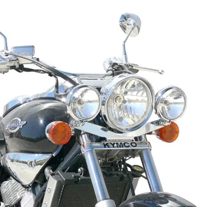 Chromed Spaan Bracket For Kymco Venox 250 Additional Lights - Picture 1 of 1