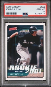 2001 Victory ICHIRO SUZUKI Rookie #564 PSA 10 Seattle Mariners Hall of Fame Rc - Picture 1 of 2