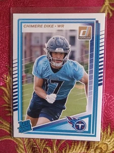 Chimere Dike 2025 Donruss Rated Rookie RC Tennessee Titans RC #387 - Picture 1 of 1