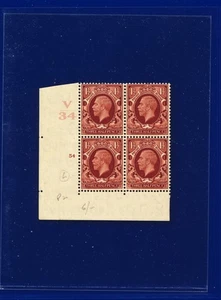 SG441 1934 11/2d rojo-marrón (gran formato) CtrlV34 Cyl54 sin punto Perf2 (I/E) MNH pdjm - Imagen 1 de 3