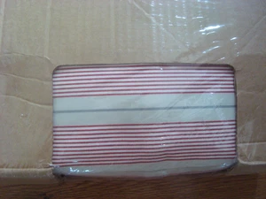 IKEA EKTORP Loveseat Sofa mit Chaiselongue Bezug Mobacka rot grau Schonbezug gestreift NEU - Bild 1 von 16