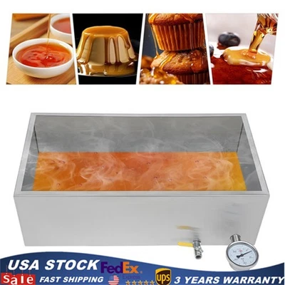 Stainless Steel Maple Syrup Evaporator Pan w Valve and Thermometer Boiling Pan - Image 1 of 4