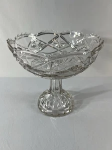 Early 20th Century Crystal Pedistal Bowl Cut Glass - Picture 1 of 8