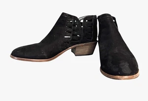 Vince Camuto Peera Damenstiefel Größe 9 M schwarz Leder Cutouts Bootie Blockabsatz - Bild 1 von 6