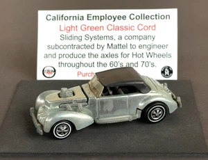 Vintage Hot Wheels Redline 1971 FADED Light Green Classic Cord - EMPLOYEE CAR! - Picture 1 of 16