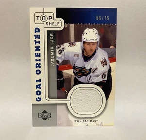2001-02 Upper Deck Top Shelf Patches Jaromir Jagr /75 GAME USED G0-JJ Rare - Picture 1 of 2
