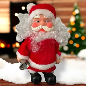 Vintage musikalischer gehender Weihnachtsmann klingelt Glocke singt Ersatzteile/Reparaturen funktioniert nicht - Bild 1 von 13