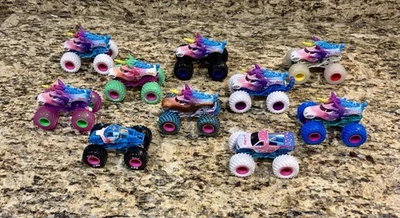 GIGANTIC Ten DIFFERENT Spin Master Monster Jam Sparkle Smash Truck Lot 1:64 New - image 1 of 4