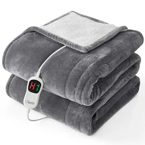 Electric Heated Blanket Twin - 62"x84" Heating Bed Blankets Throw with 10 Hea... - Picture 1 of 8