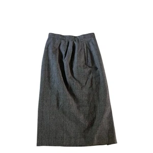 Maxi gonna plissettata a quadri grigia vintage Y2K anni 2000 taglia 8 Academia Preppy Old Money - Foto 1 di 9