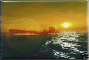 WWII Submarine Magnet NEW Sub Sunset - Picture 1 of 1