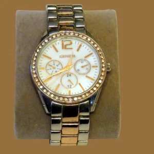 Geneva Ladies Rhinestone Watch with Battery - Picture 1 of 5