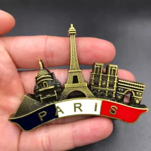 Retro Paris Sharped Fridge Magnet Sticker Home Decor Gift 3D Travel Souvenirs - Picture 1 of 6